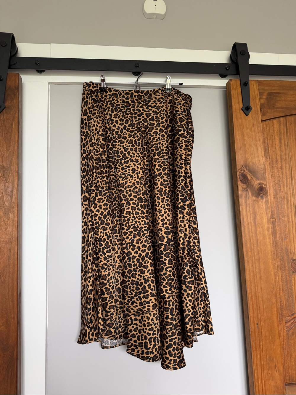 crown & ivy Leopard Print Maxi Skirt - Brown & Black